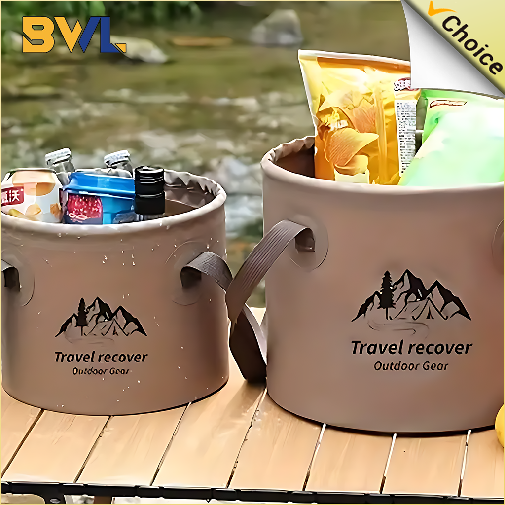 Camping Cooking Cover - 5/10/20L Folding Portable Bucket with Cover