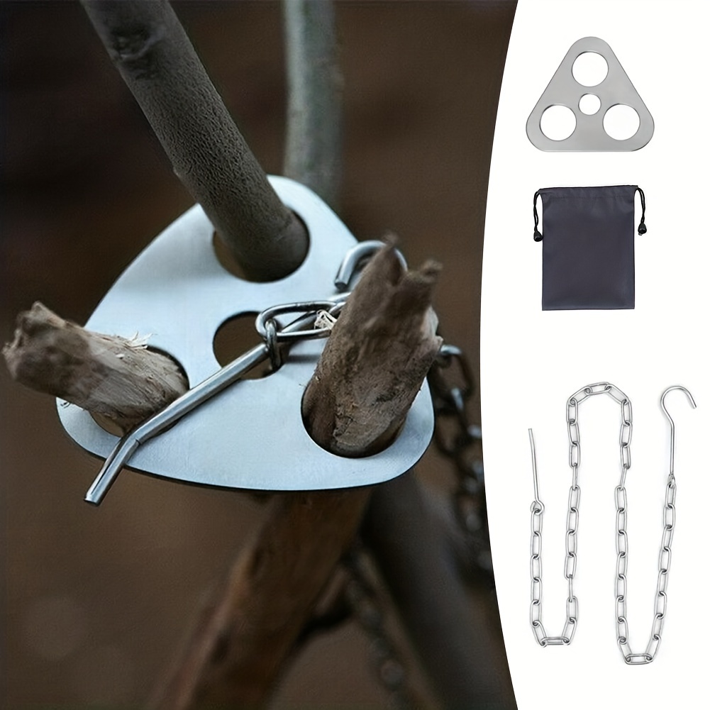 Camping Cooking Grate - Portable Detachable Outdoor Barbecue Tripod Hanging