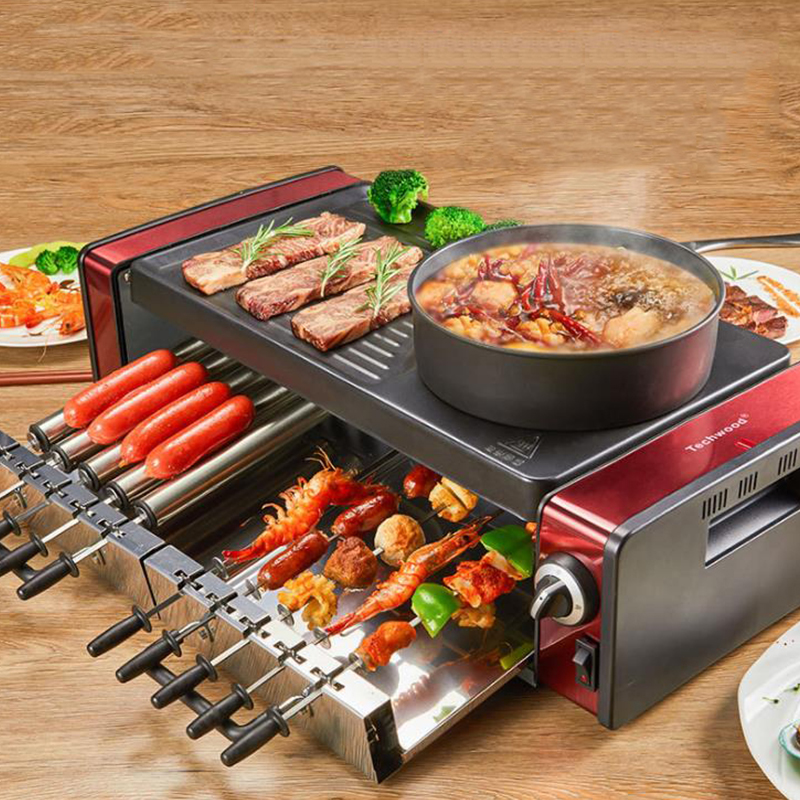 Camping Cooking Hot Plate - Household Electric Grill Camping BBQ Hot