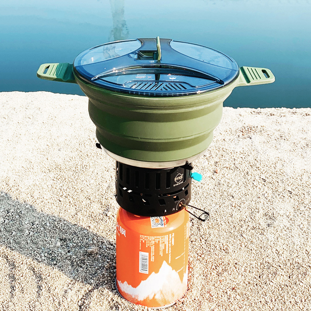 Camping Cooking Cylinder - 2.5L Silicone Folding Kettle Camping Teapot