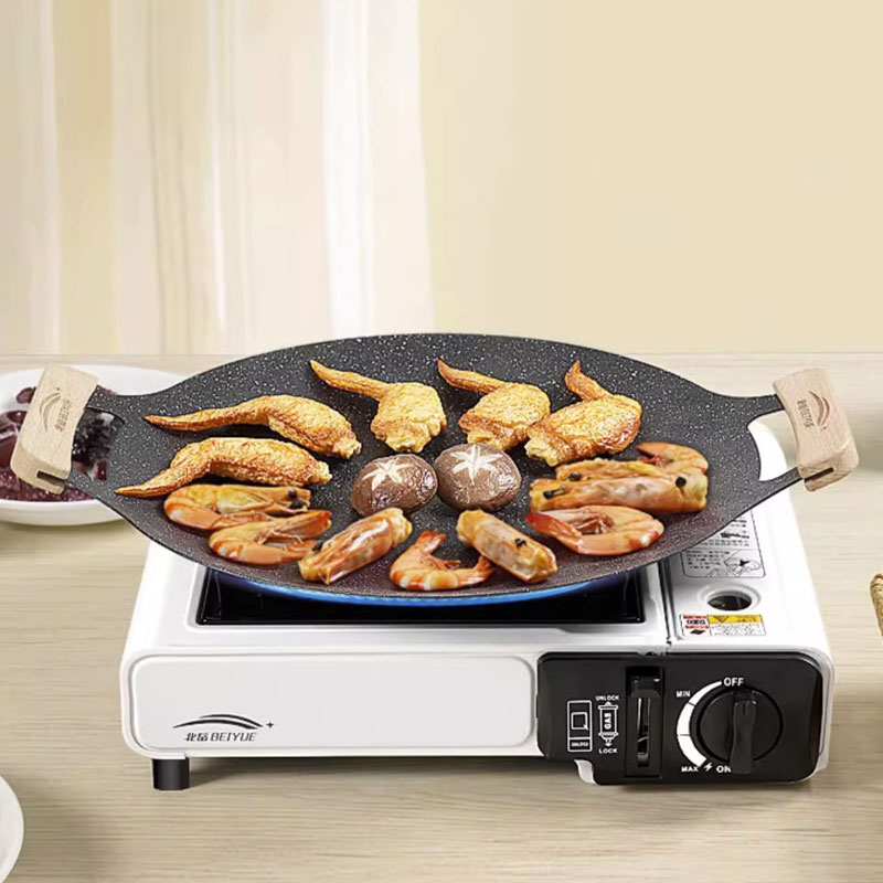 Camping Cooking Griddle - ﻿ 26/30/33CM Outdoor Camping Grill Pan