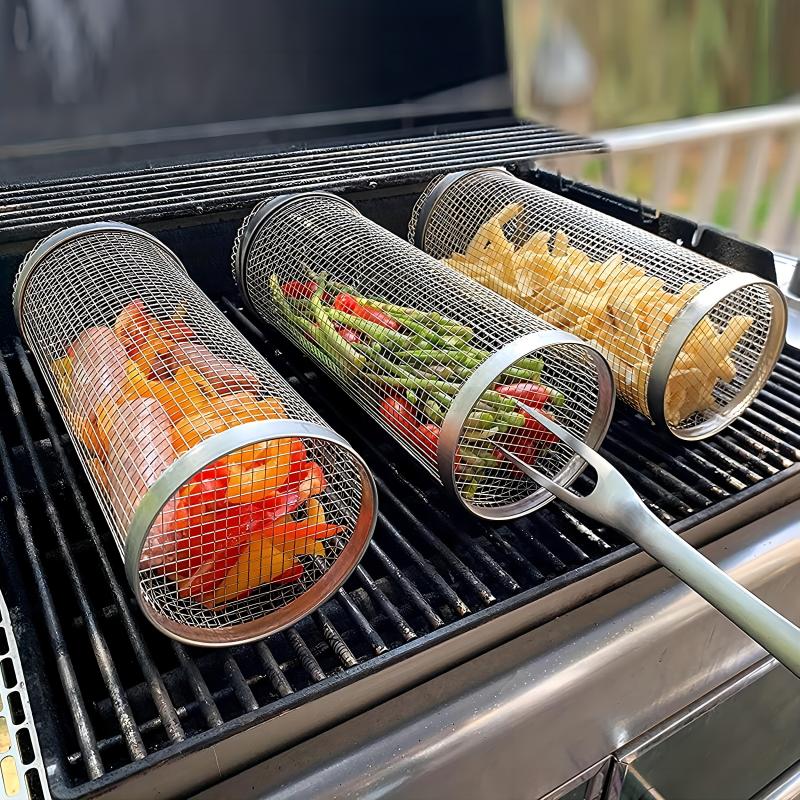 Camping Cooking Grate - Stainless Steel Portable Barbecue Grill Net,
