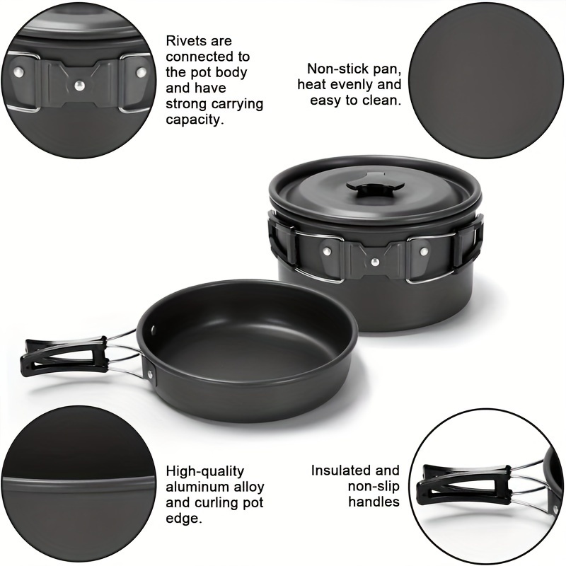 17pcs Camping Cookware Set, Po - Camping Cooking Pots And Pans recension och pris