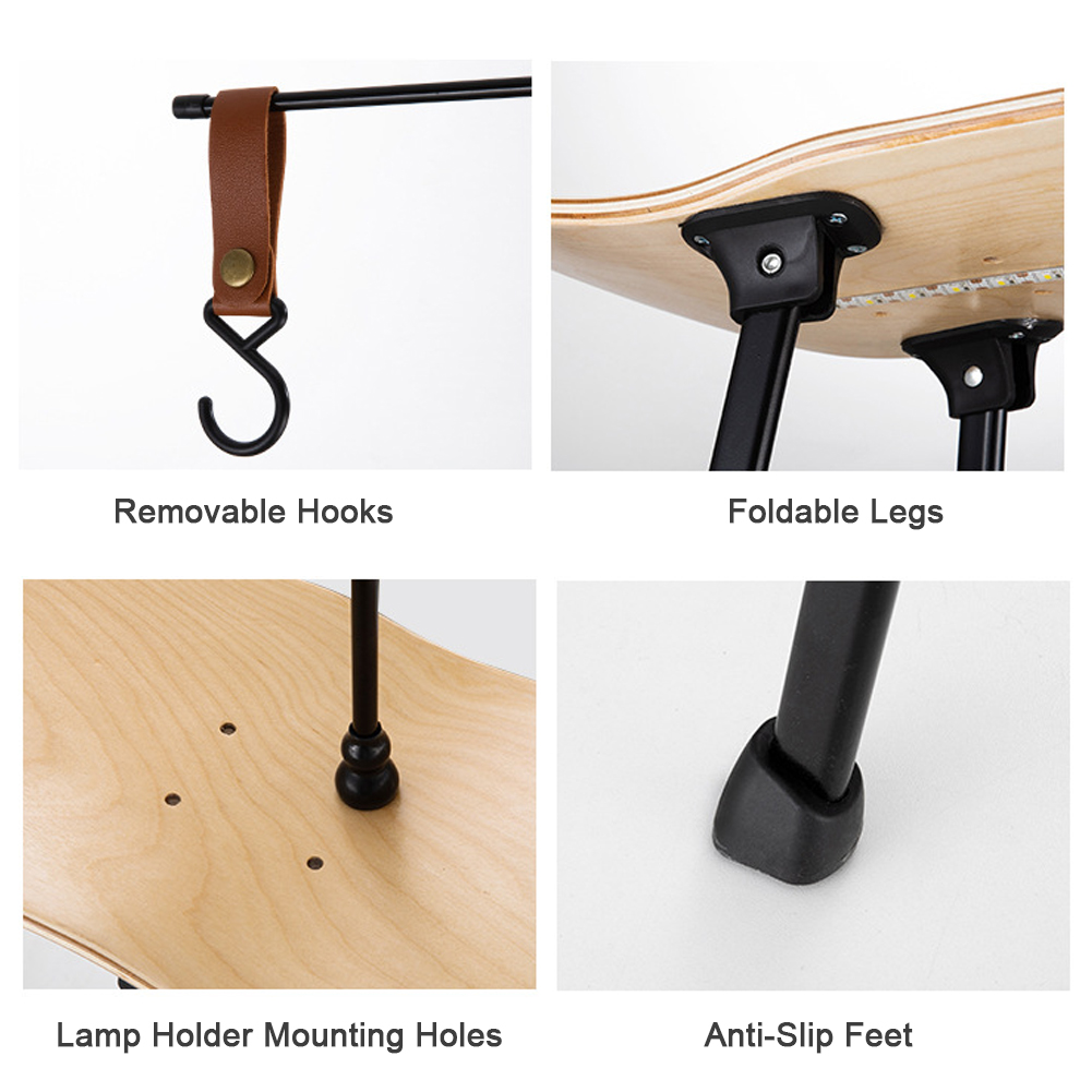 Foldable Camping Skateboard Co - Camping Cooking Table With Windshield recension och pris