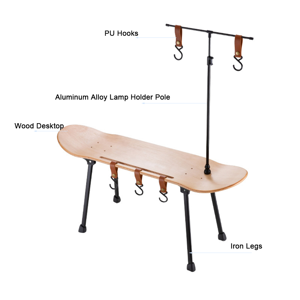 Foldable Camping Skateboard Co - Camping Cooking Table With Windshield recension och pris