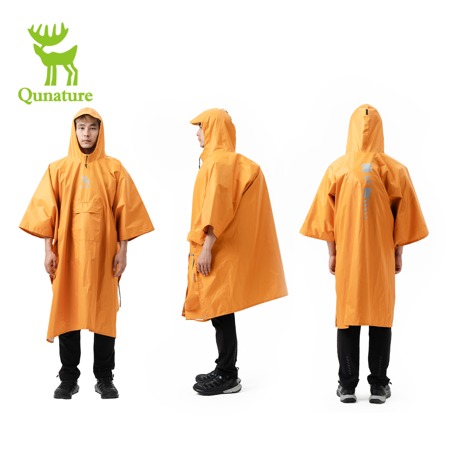 Qunature Raincoat 100% Waterpr - Camping Cooking Windbreak recension och pris