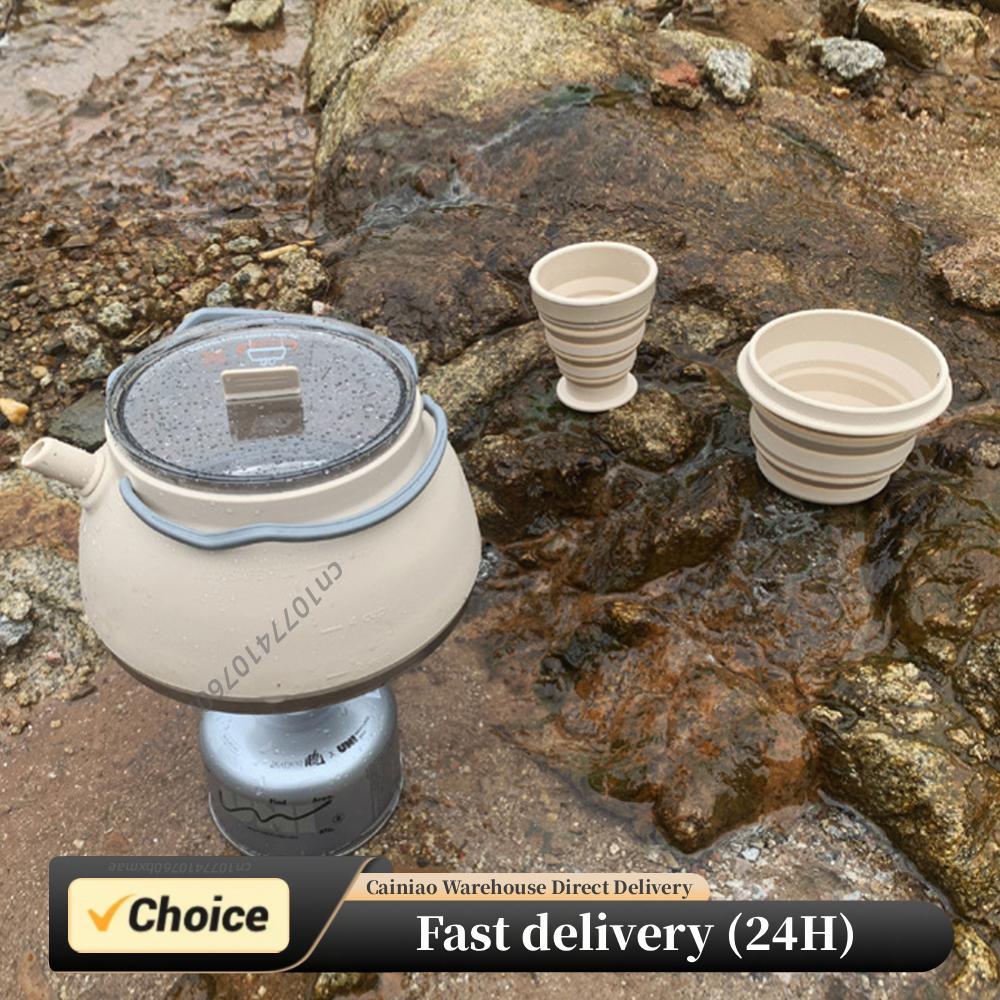 Outdoor Folding Silicone Kettl - Camping Cooking Pots And Pans recension och pris