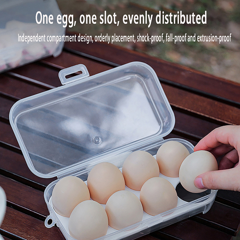 3/4/8 Grids Egg Holder Contain - Camping Cooking Cover recension och pris