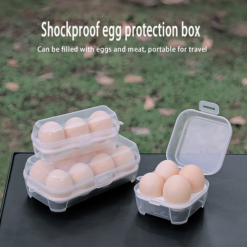 3/4/8 Grids Egg Holder Contain - Camping Cooking Cover recension och pris
