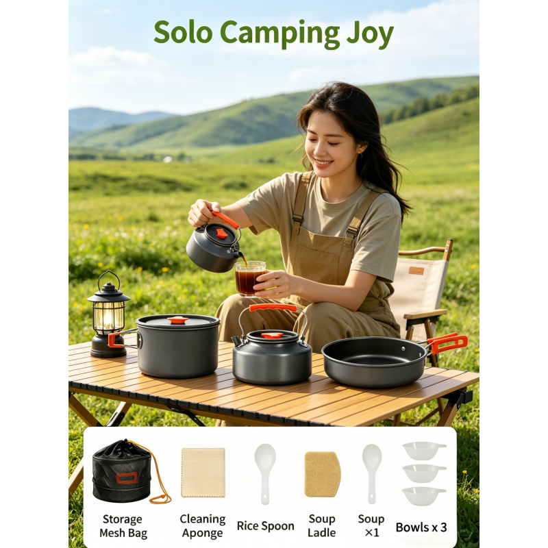 Camping Cookware Set – Outdoor - Camping Cooking Cylinder recension och pris