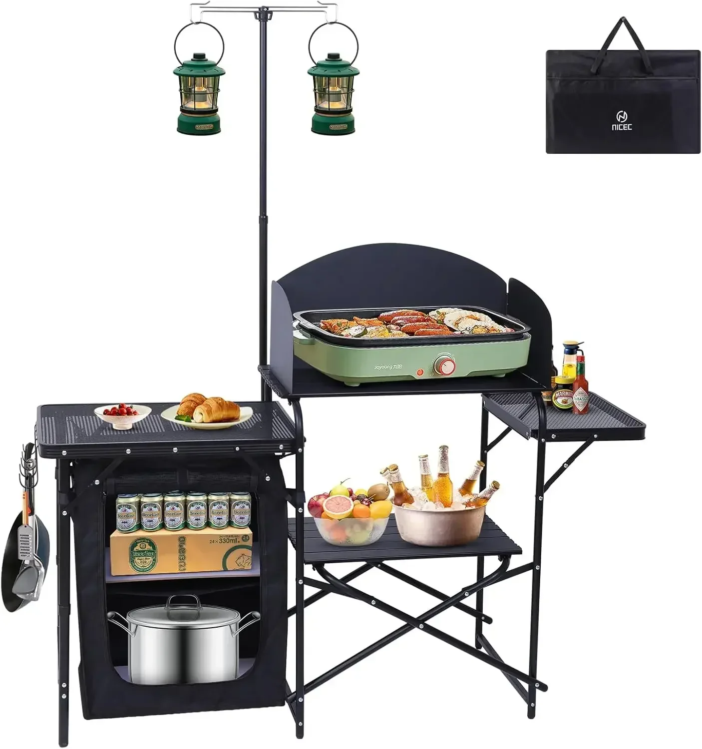 [Hot Sale, Limited Time Offer! - Camping Cooking Table With Windshield recension och pris