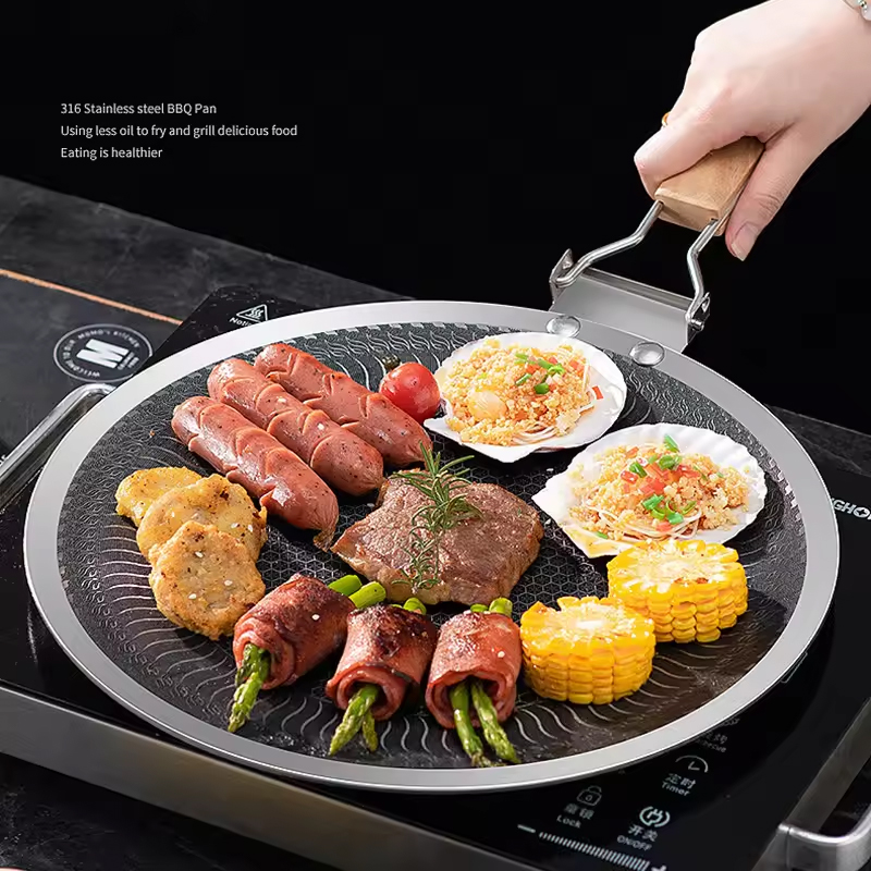 Stainless Steel Baking Pan Rou - Camping Cooking Griddle recension och pris