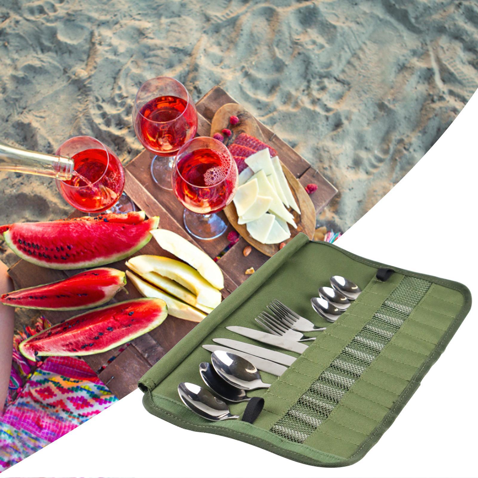 Camping Tableware Roll Bag Kit - Camping Cooking And Dining Set recension och pris