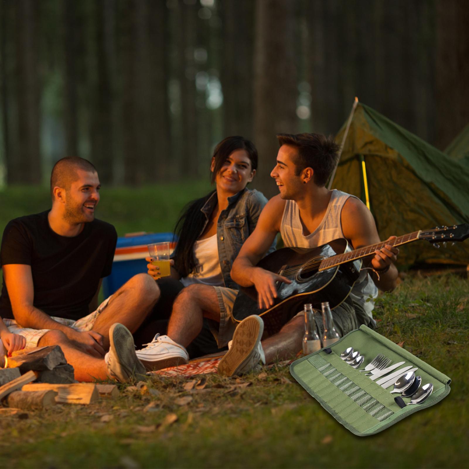 Camping Tableware Roll Bag Kit - Camping Cooking And Dining Set recension och pris