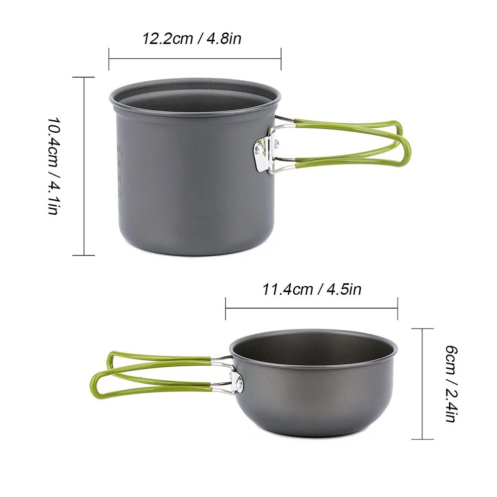 Camping Cookware Mess Kit Ultr - Camping Cooking Pots And Pans recension och pris
