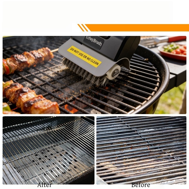 JUSTINLAU Electric Grill Brush - Camping Cooking Griddle recension och pris
