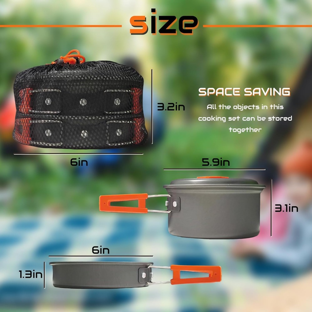 7Pcs Camping Pan Set - Backpac - Camping Cooking Pots And Pans recension och pris