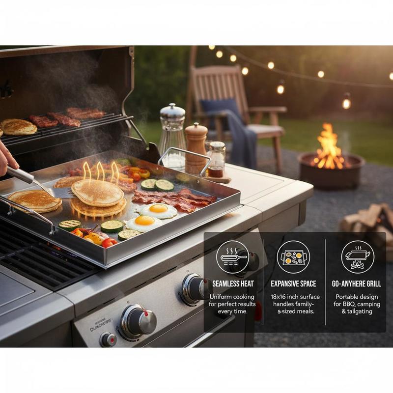 Universal Flat Top Griddle 18x - Camping Cooking Hot Plate recension och pris