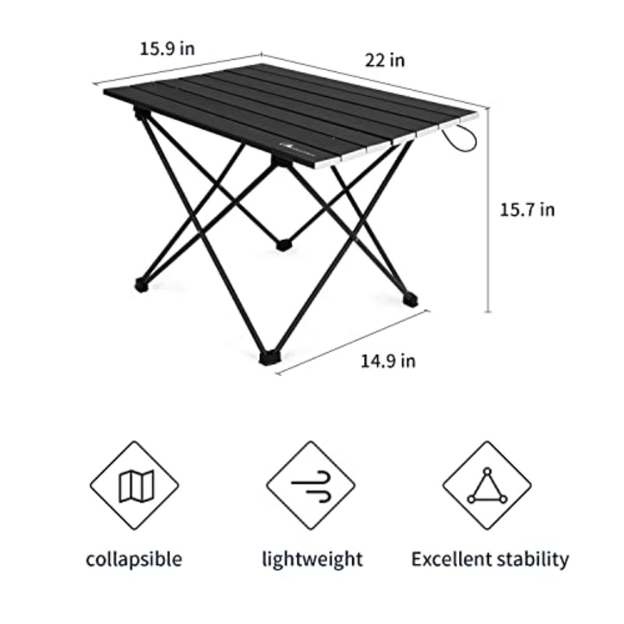 Ultralight Folding Camping Tab - Camping Cooking Table With Windshield recension och pris