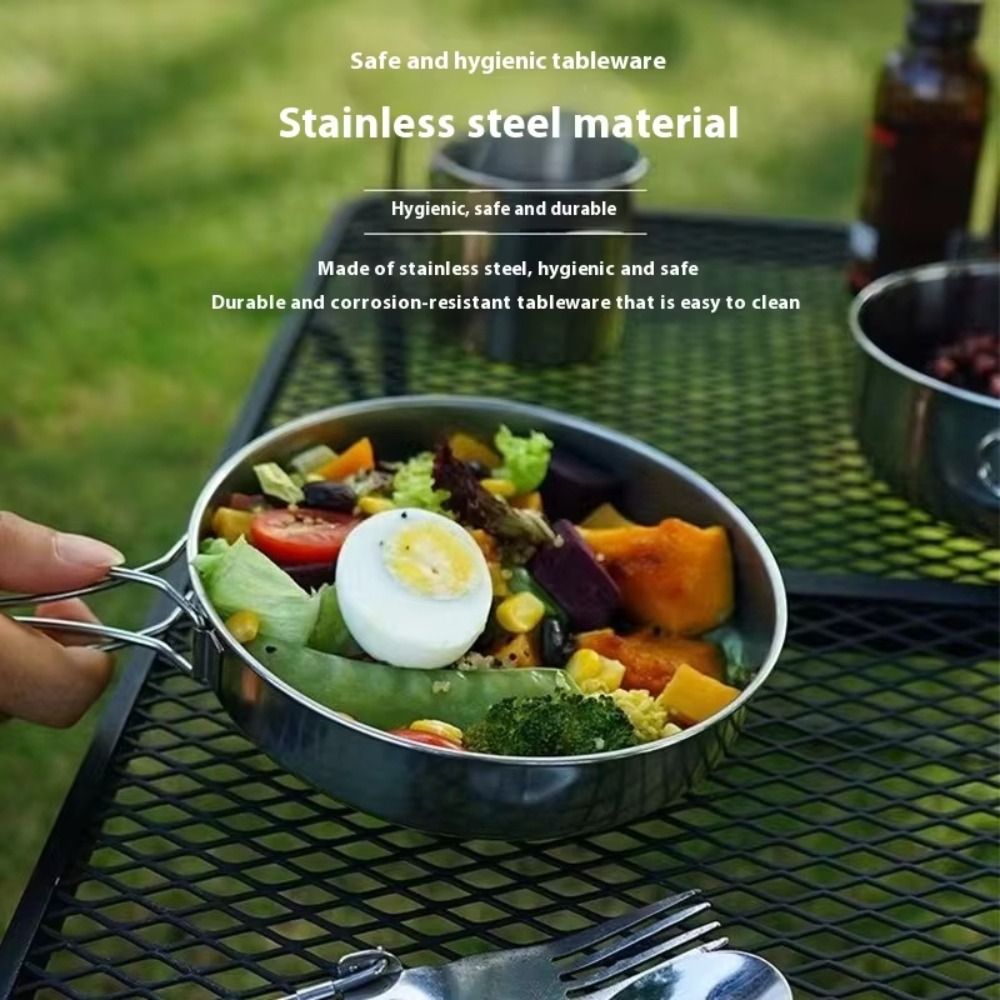 5Pcs 304 Stainless Steel Campi - Camping Cooking Pot recension och pris