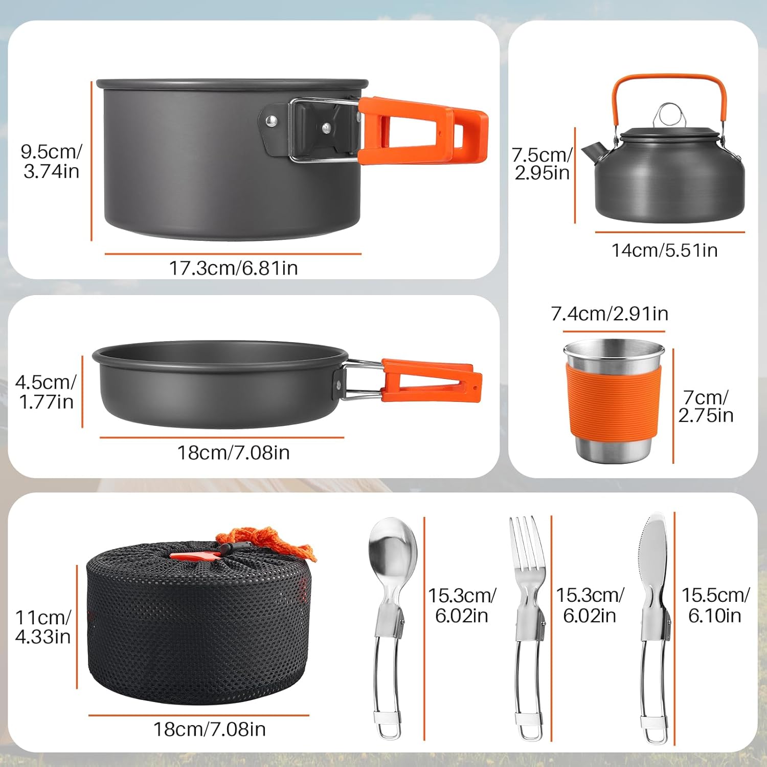 Non-Stick Camping Cookware Set - Camping Cooking Pots And Pans recension och pris