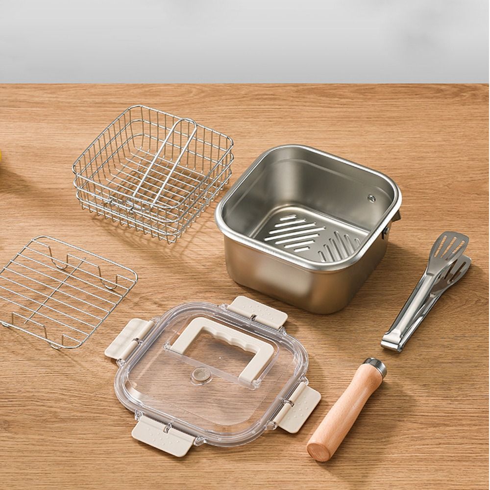 Portable Stainless Steel Fryin - Camping Cooking Cylinder recension och pris