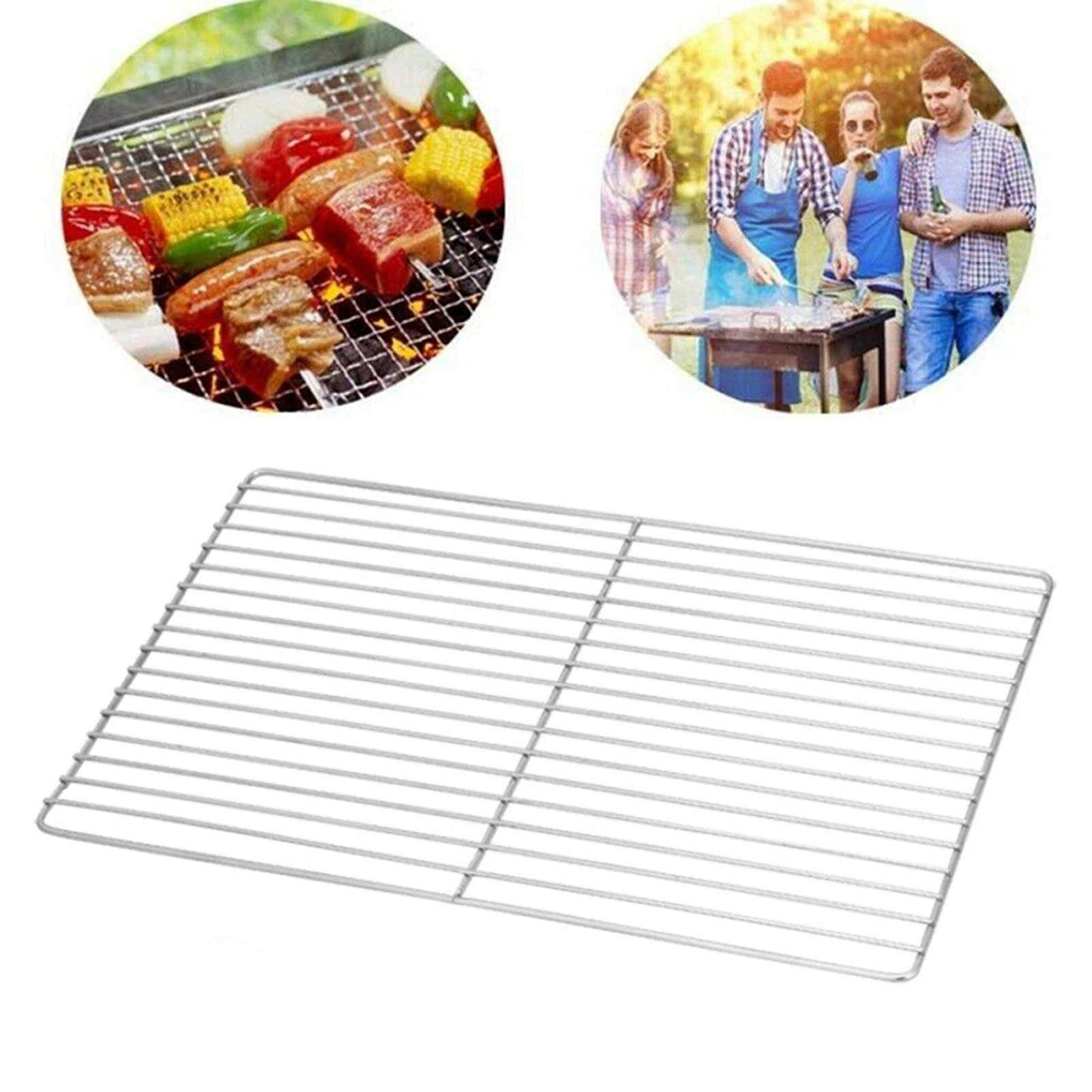 Stainless Steel BBQ Grill Grid - Camping Cooking Grate recension och pris