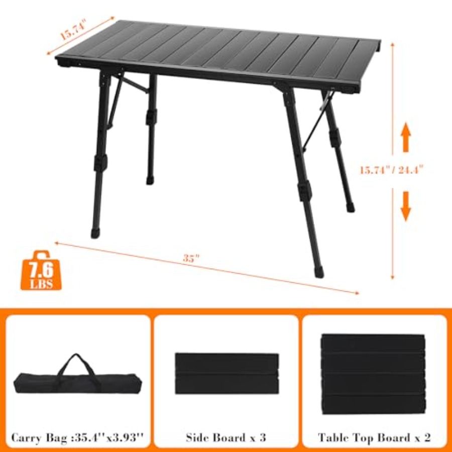 Folding Camping Table, Portabl - Camping Cooking Table With Windshield recension och pris