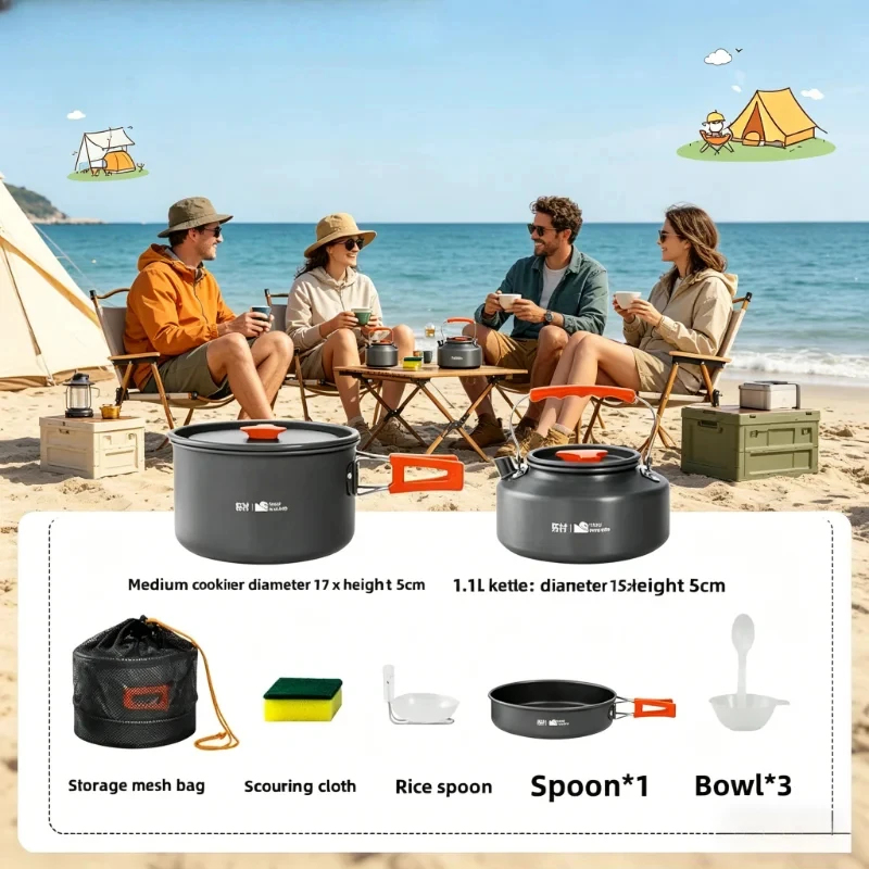 Camping Cookware Set Outdoor P - Camping Cooking And Dining Set recension och pris