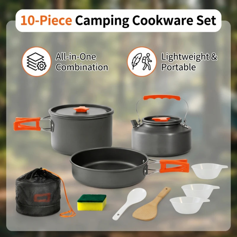 Camping Cookware Set Outdoor P - Camping Cooking And Dining Set recension och pris