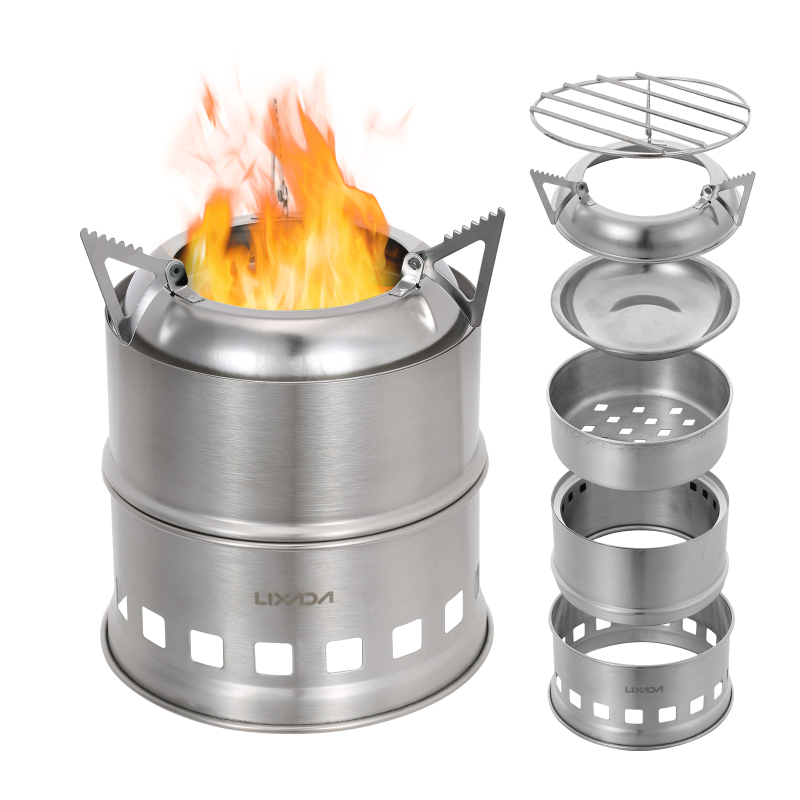 Lixada Stainless Steel Wood St - Camping Cooking Grate recension och pris