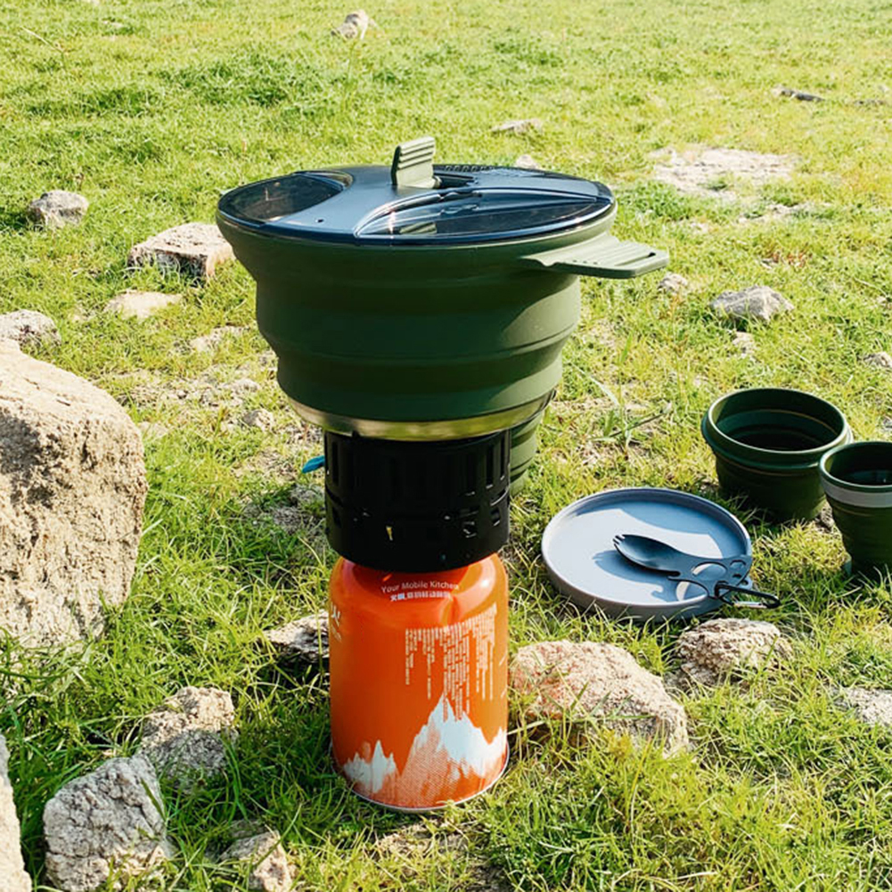 2.5L Silicone Folding Kettle C - Camping Cooking Cylinder recension och pris