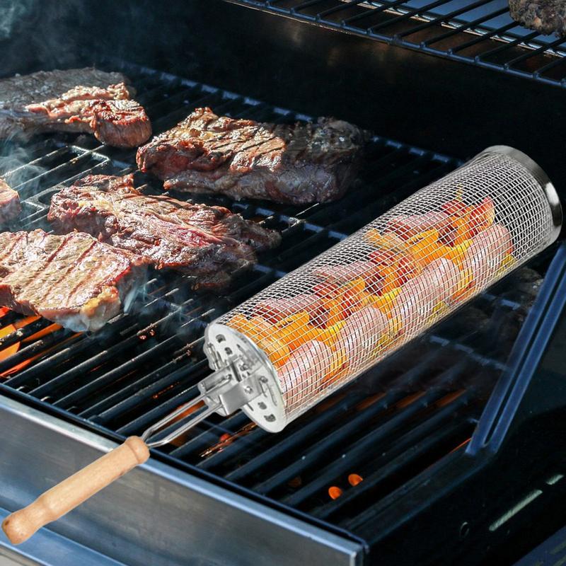 1pc Stainless Steel Rotating B - Camping Cooking Cylinder recension och pris