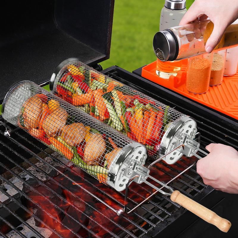 1pc Stainless Steel Rotating B - Camping Cooking Cylinder recension och pris