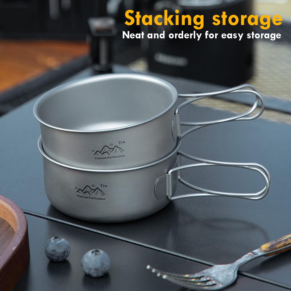 Titanium Foldable Camping Pot  - Camping Cooking Cylinder recension och pris