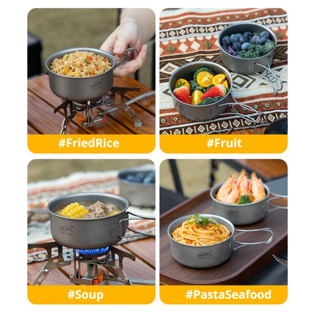 Titanium Foldable Camping Pot  - Camping Cooking Cylinder recension och pris