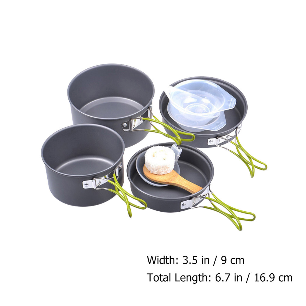 1Set Portable Camping Cookware - Camping Cooking Pots And Pans recension och pris