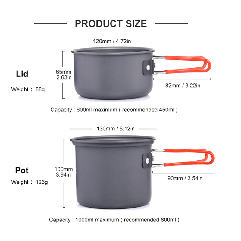 Widesea Ultralight Camping Coo - Camping Cooking And Dining Set recension och pris