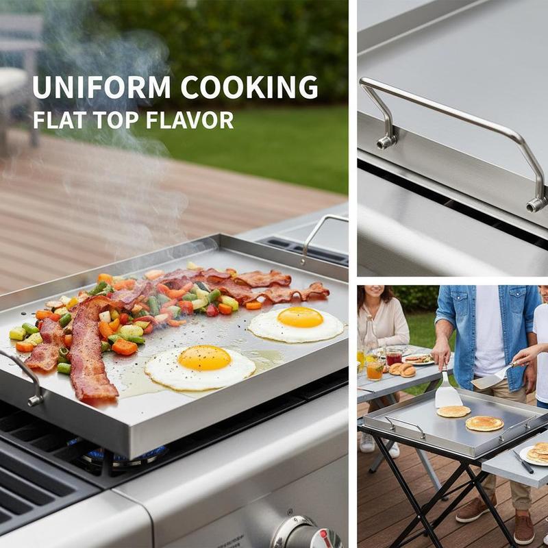 Flat Top Grill Plate 23x16 inc - Camping Cooking Griddle recension och pris