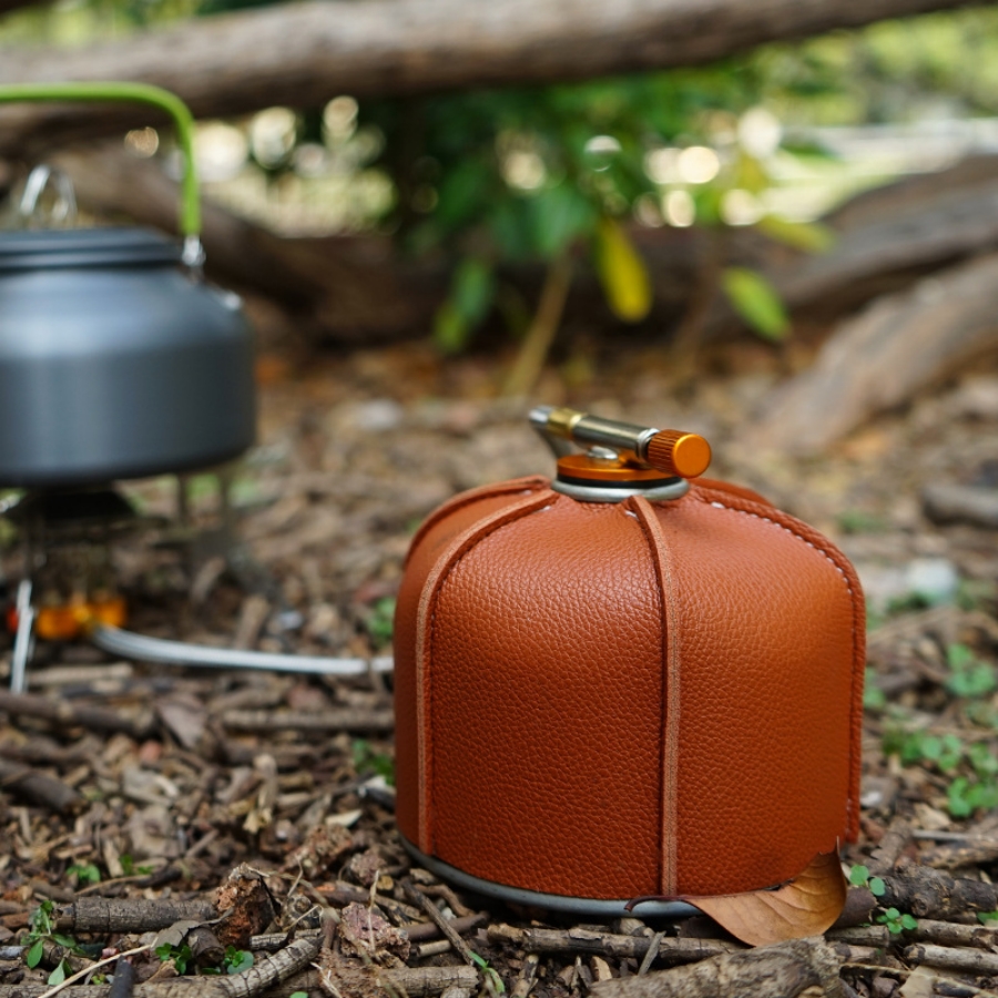 1 pc Camping Flat Gas Tank Lea - Camping Cooking Cover recension och pris