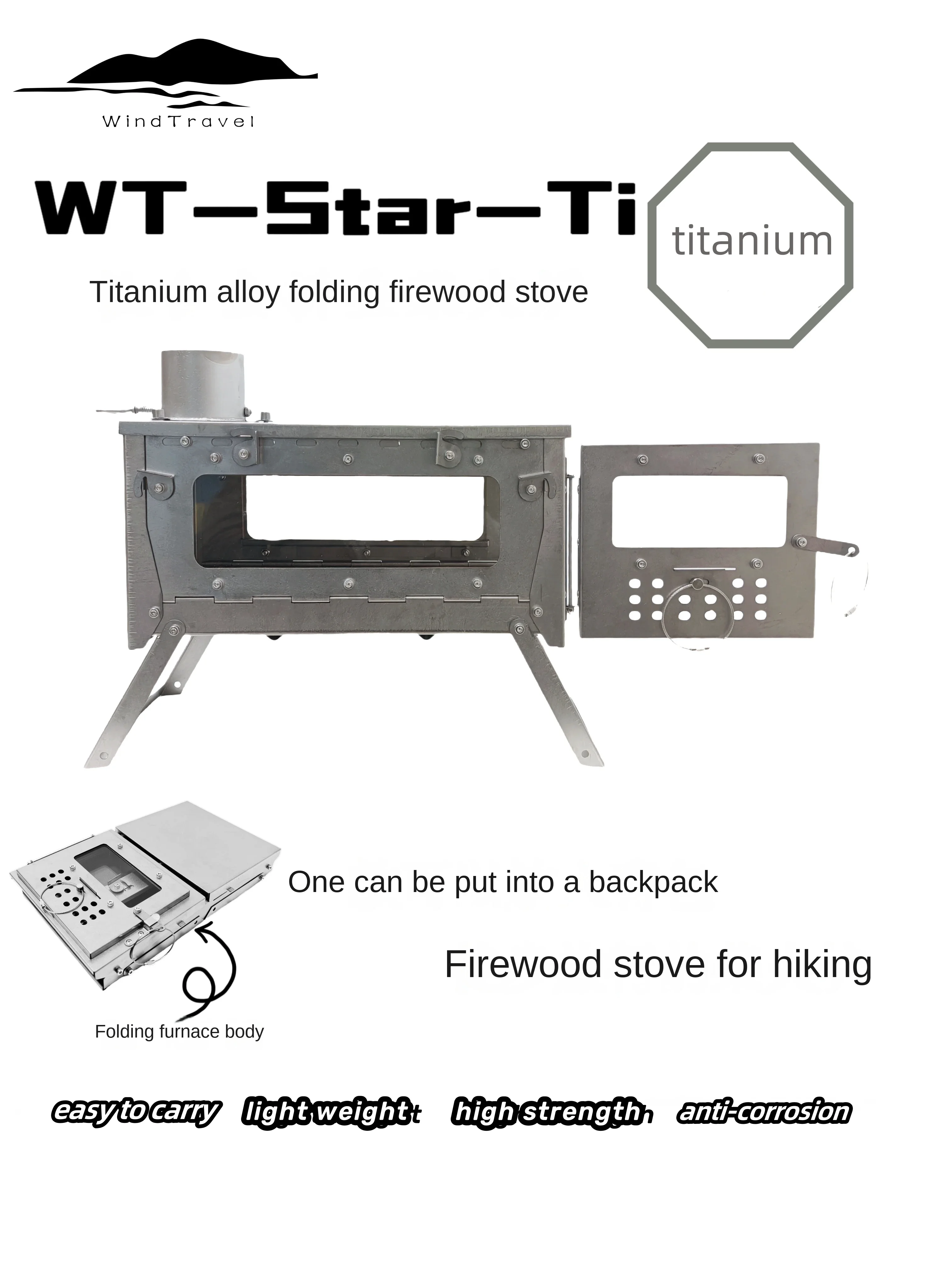 WT Star Ti Titanium Alloy Fold - Camping Cooking Grate recension och pris
