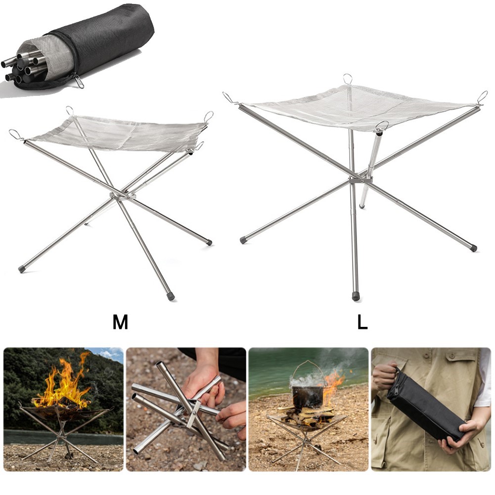 Portable Camping Fire Pit Gril - Camping Cooking Grate recension och pris