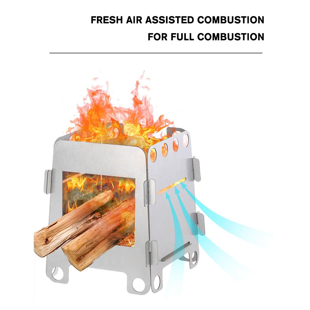 Folding Camping Wood Stove Por - Camping Cooking Heater recension och pris