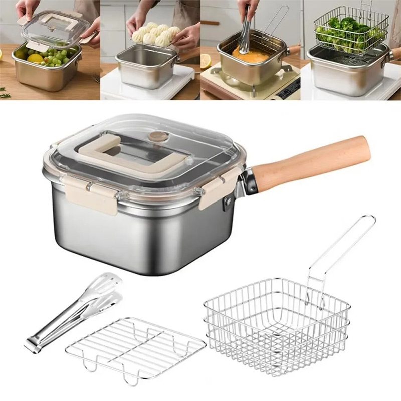 Durable Stainless Steel Frying - Japan Camping Cooking recension och pris