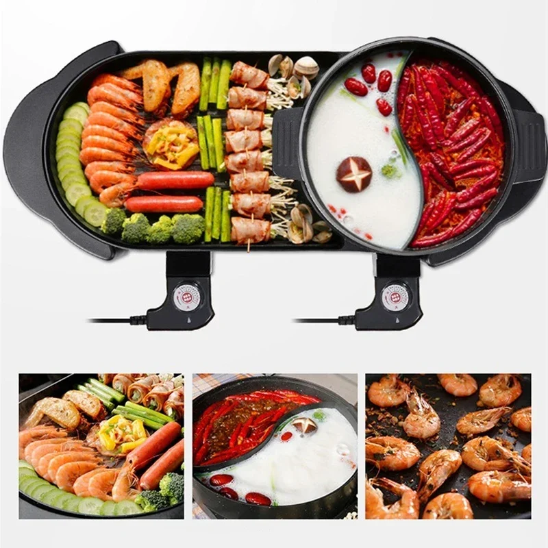 2-in-1 BBQ And Hot Pot Machine - Camping Cooking Hot Plate recension och pris