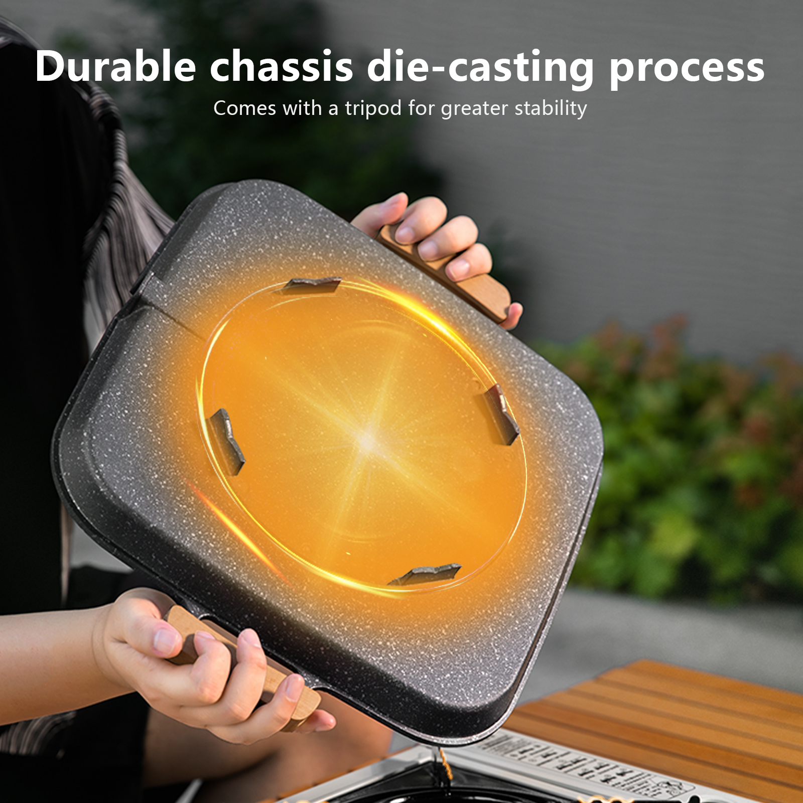 BISINNA Square BBQ Grill Pan N - Camping Cooking Griddle recension och pris