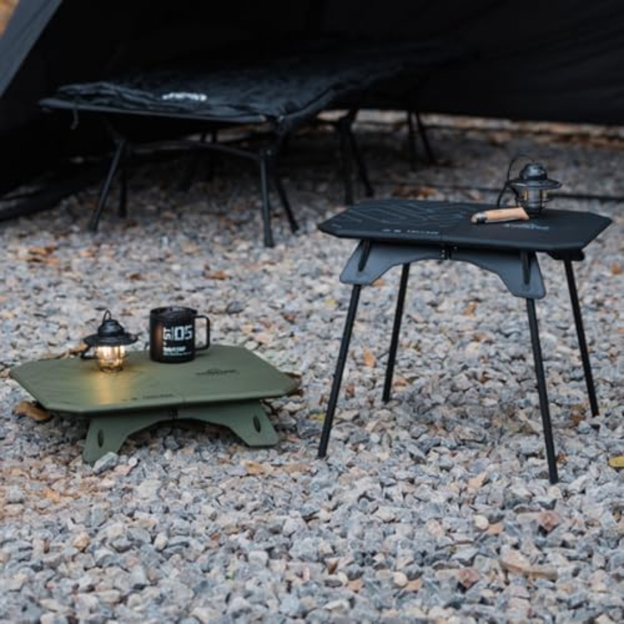 Folding Camp Table 2 in1 Adjus - Camping Cooking Table With Windshield recension och pris