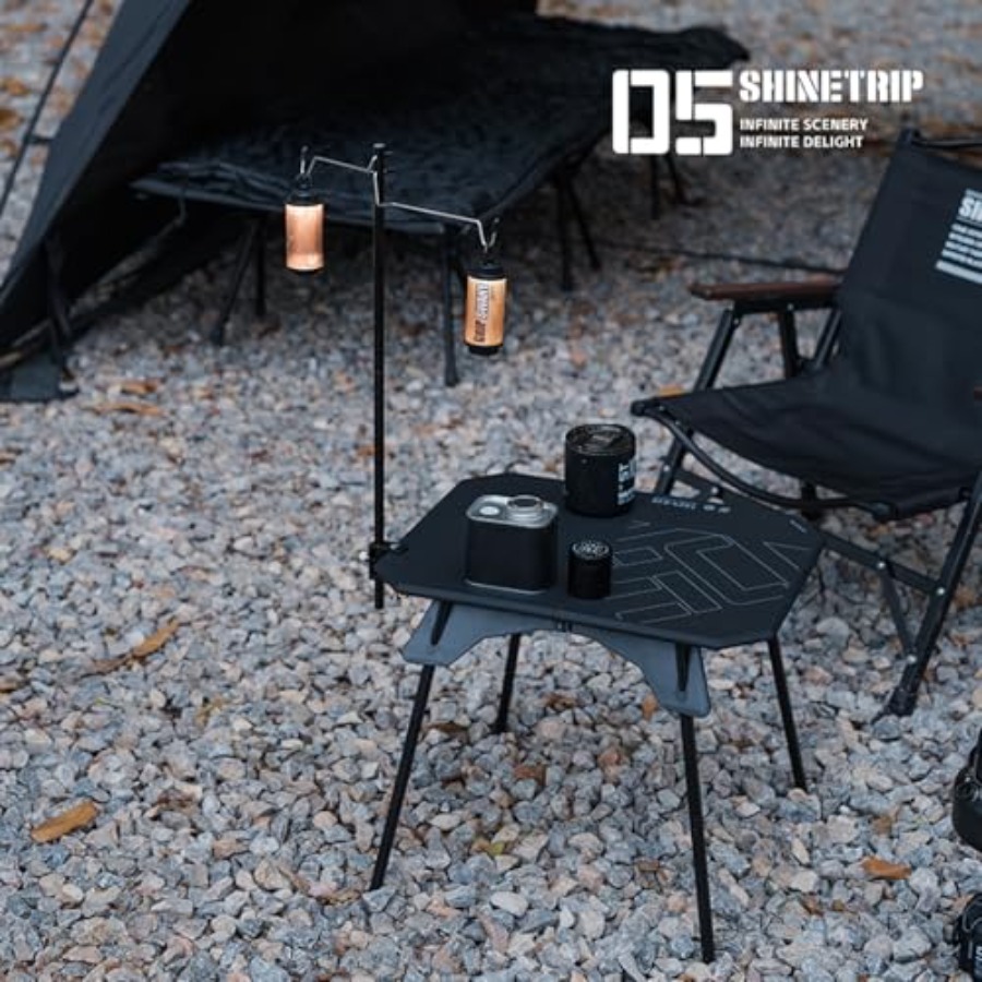 Folding Camp Table 2 in1 Adjus - Camping Cooking Table With Windshield recension och pris