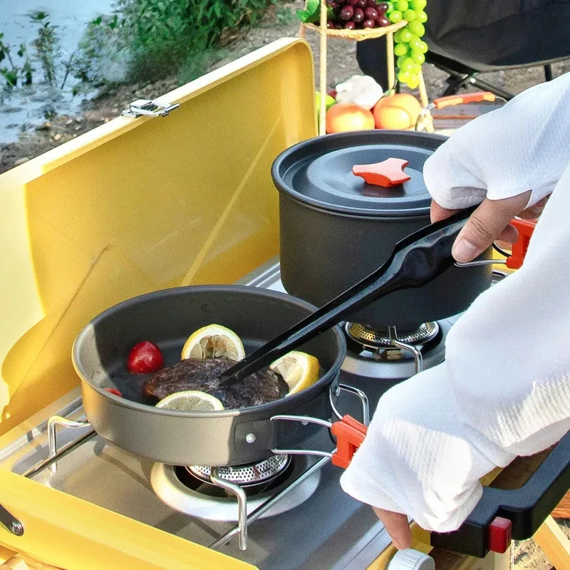 Camping Cookware Set Outdoor P - Camping Cooking And Dining Set recension och pris