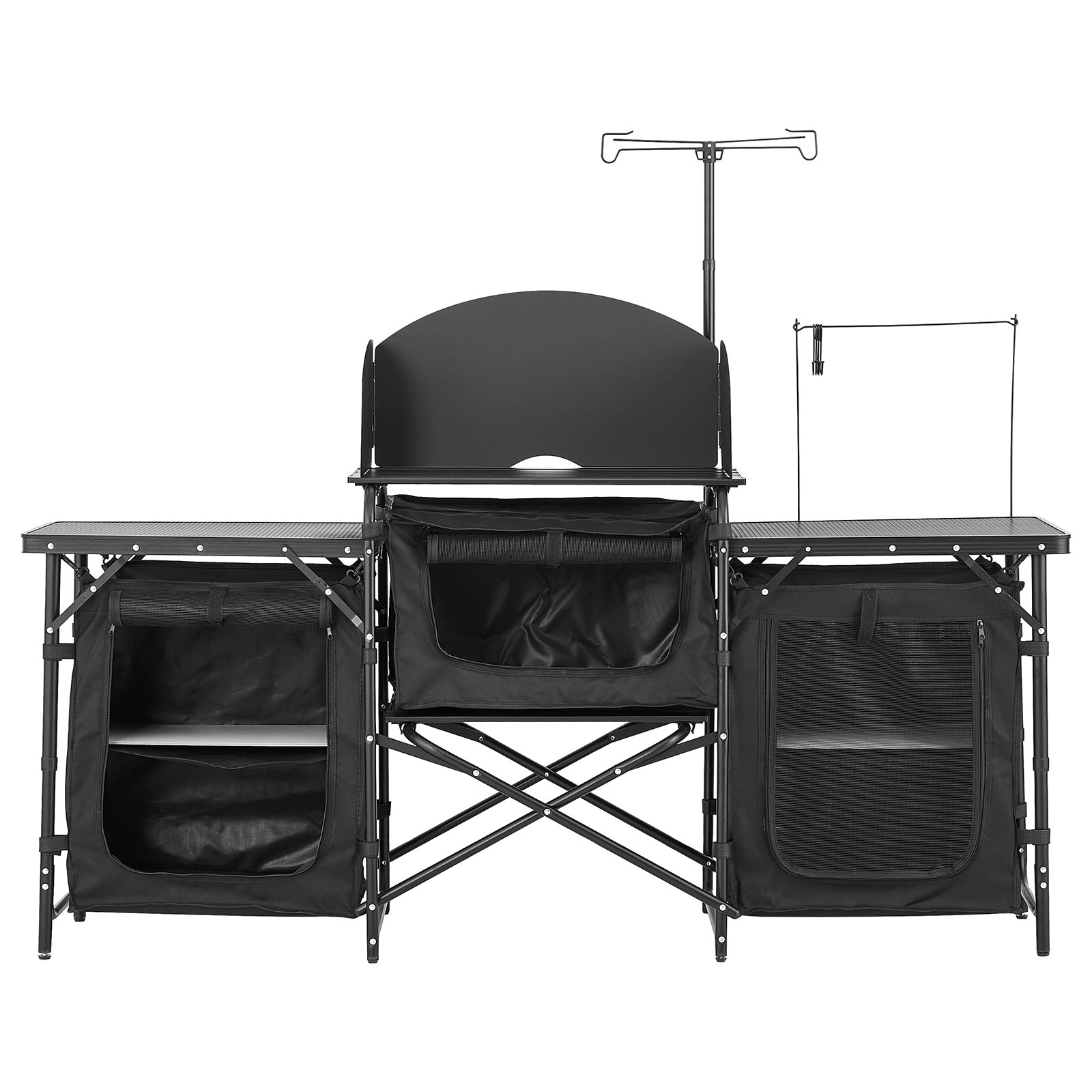 Camping Kitchen Table Portable - Camping Cooking Table With Windshield recension och pris